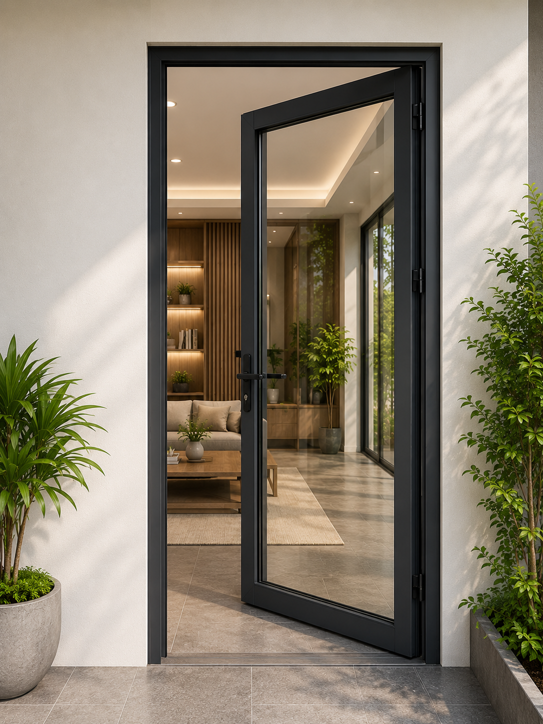 Cửa đi nhôm Xingfa mở quay 1 cánh