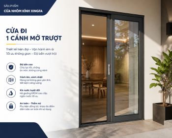 Cửa đi 1 cánh mở trượt