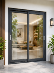 Cửa đi mở trượt 2 cánh nhôm xingfa