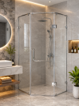 Cabin Tắm 135 độ kẹp trụ xoay