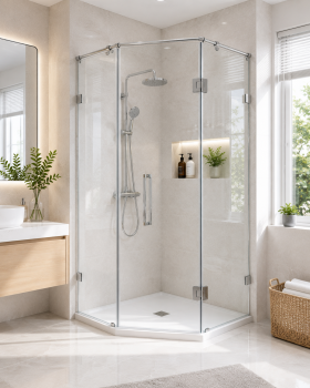 Cabin phòng tắm 90 độ 3 tấm kính